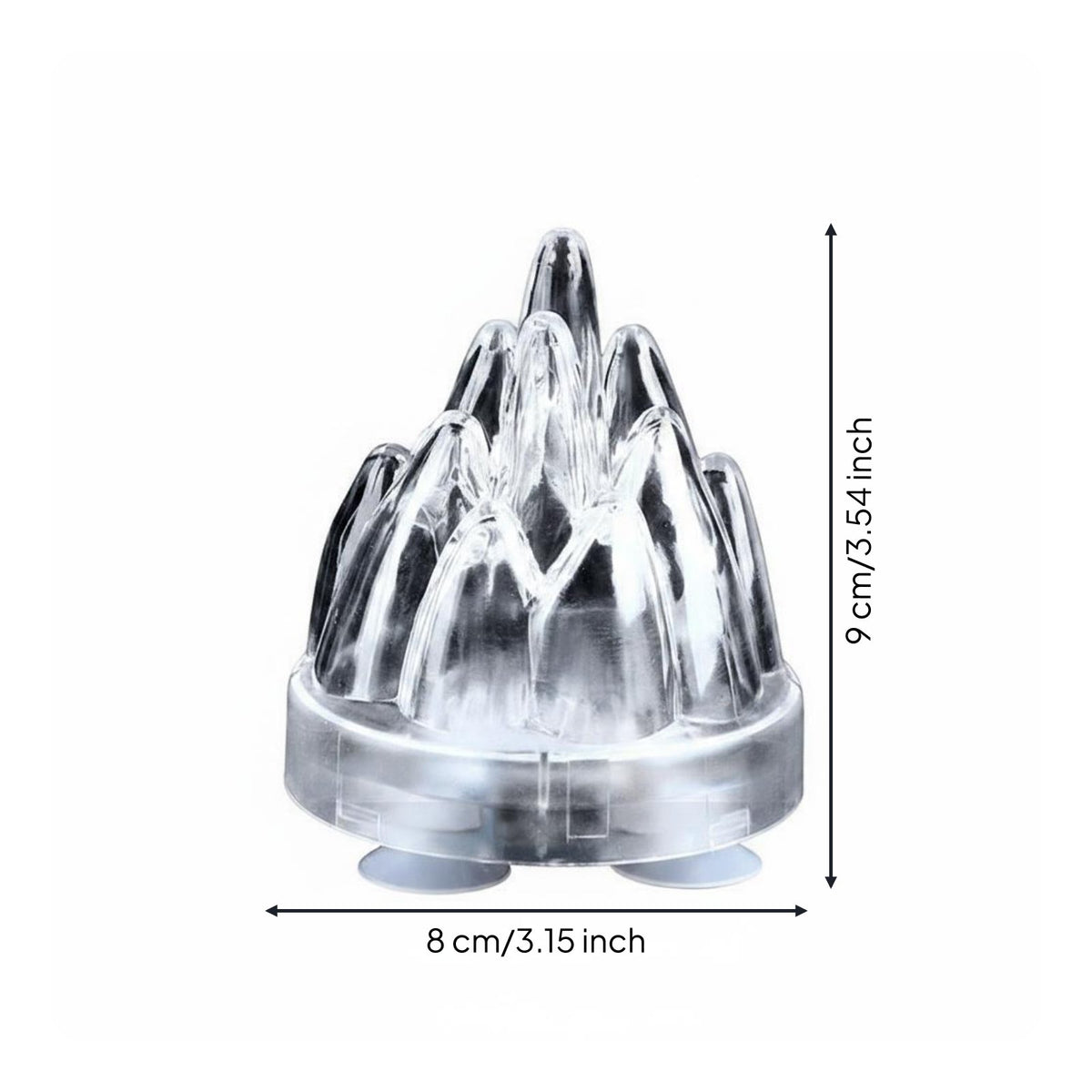Submersible LED Volcano Bubbler Safe Low Voltage Underwater Volcano Light Color Changing LED Bubble Lamp Oxygenation for Aquatic Aquarium