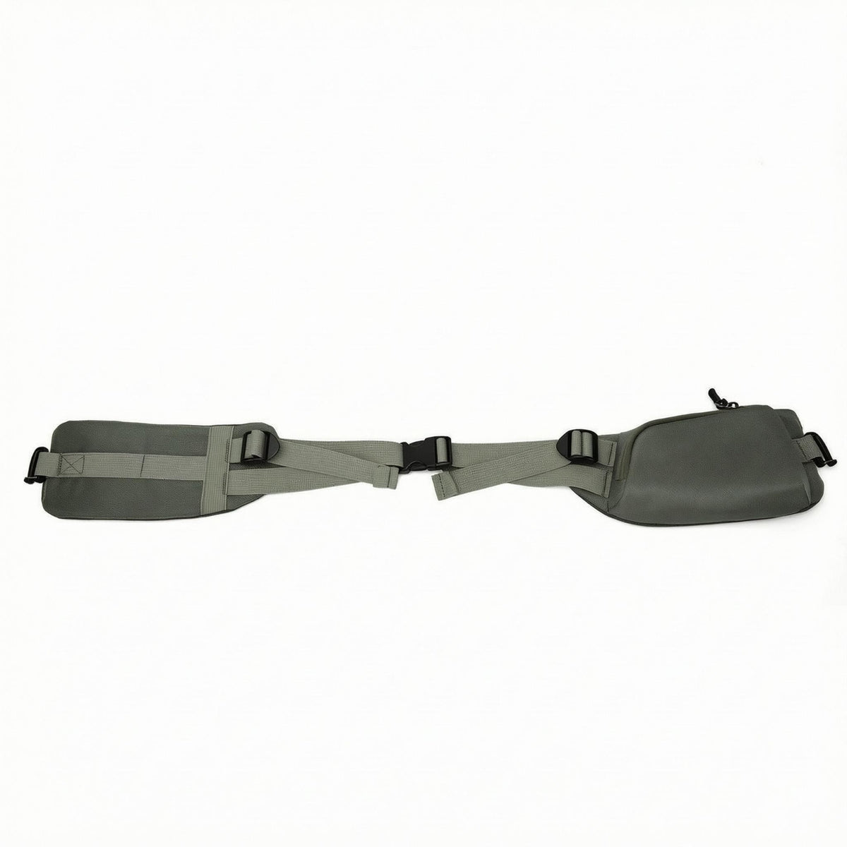 Nylon Waist Bag Rectangular Zippered Waist Pack Sleek Body Accessory
