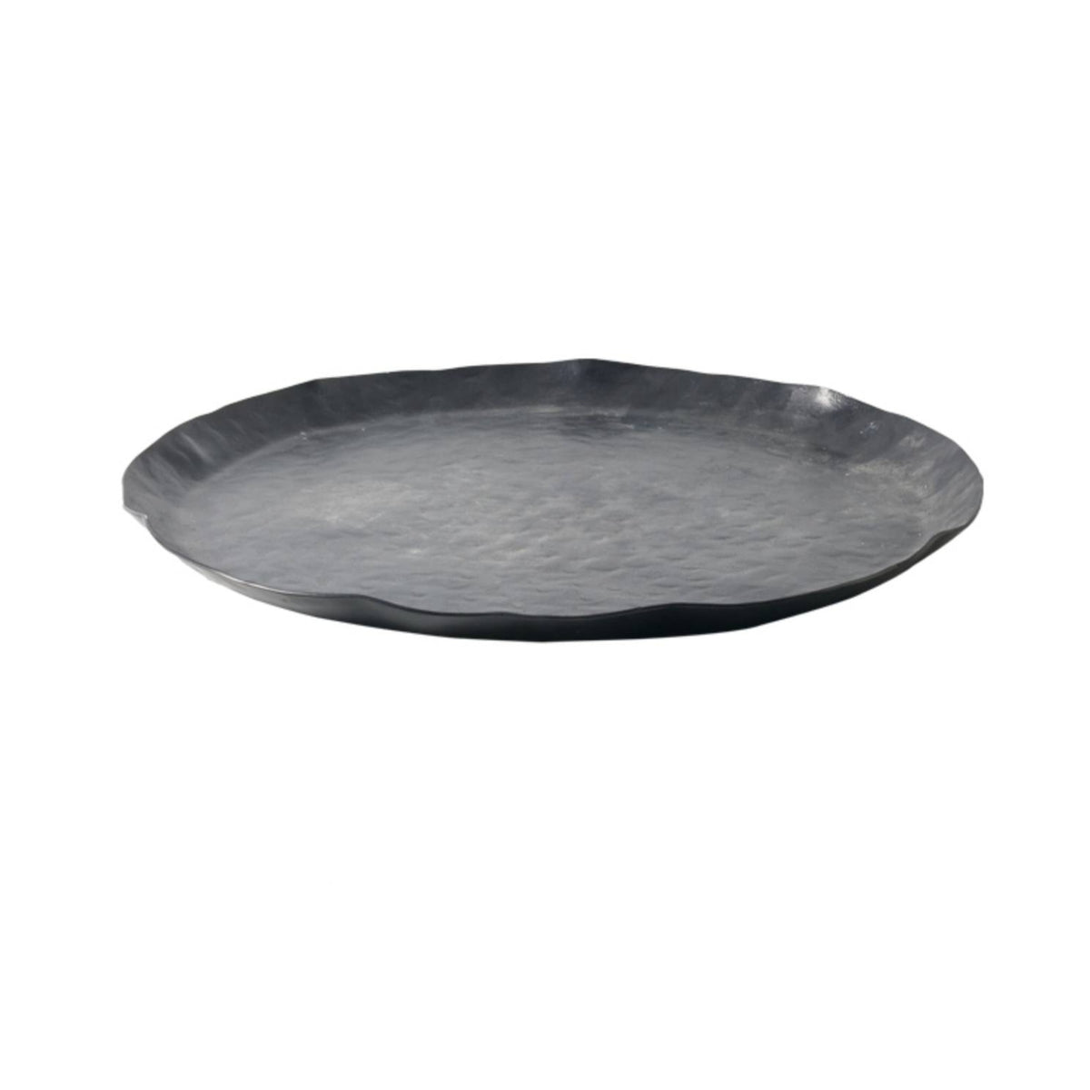 Metal Tray with Hammered Finish Textured Aluminum Tray Antique-Style Serving Platter for Shelf