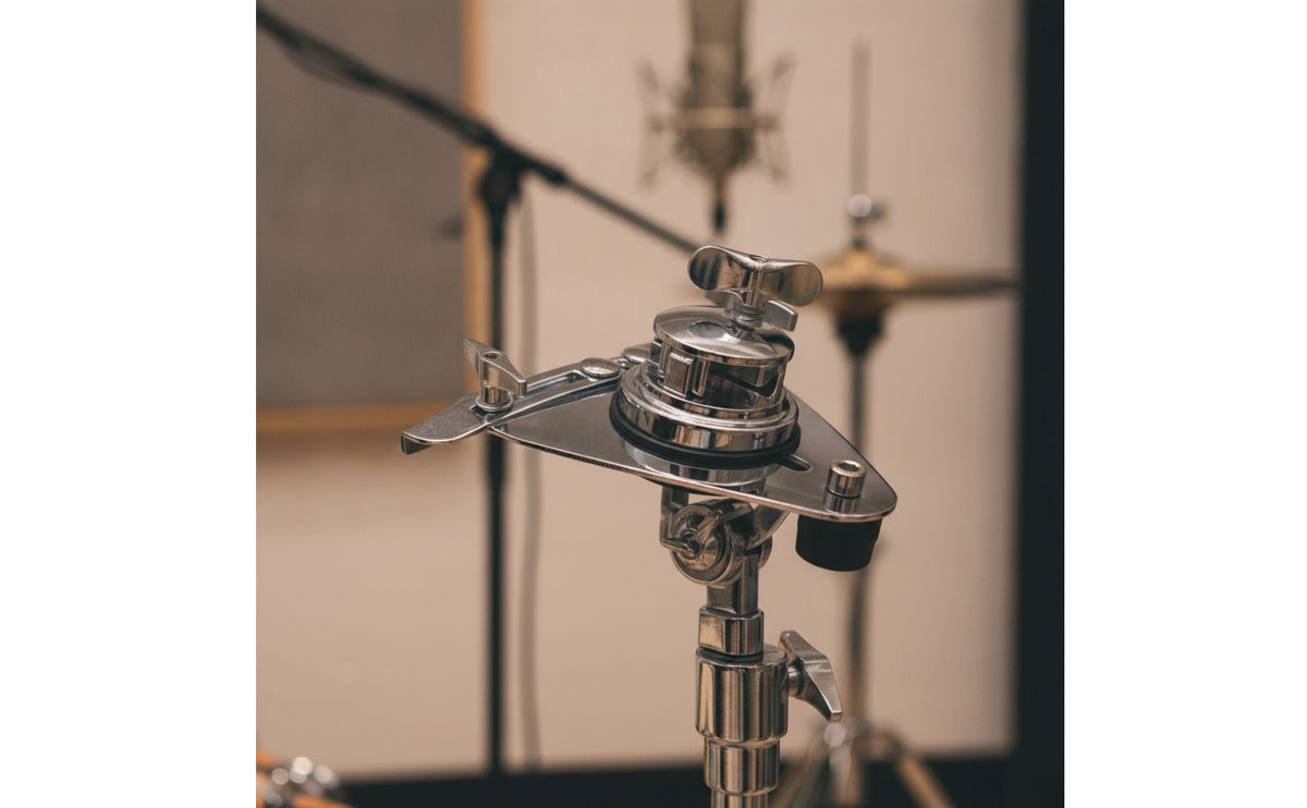 Spring-Loaded Drum Isolation Mount Adjustable Drum Mount with Rubber Pads Metal Bracket Secure for Recording Studios