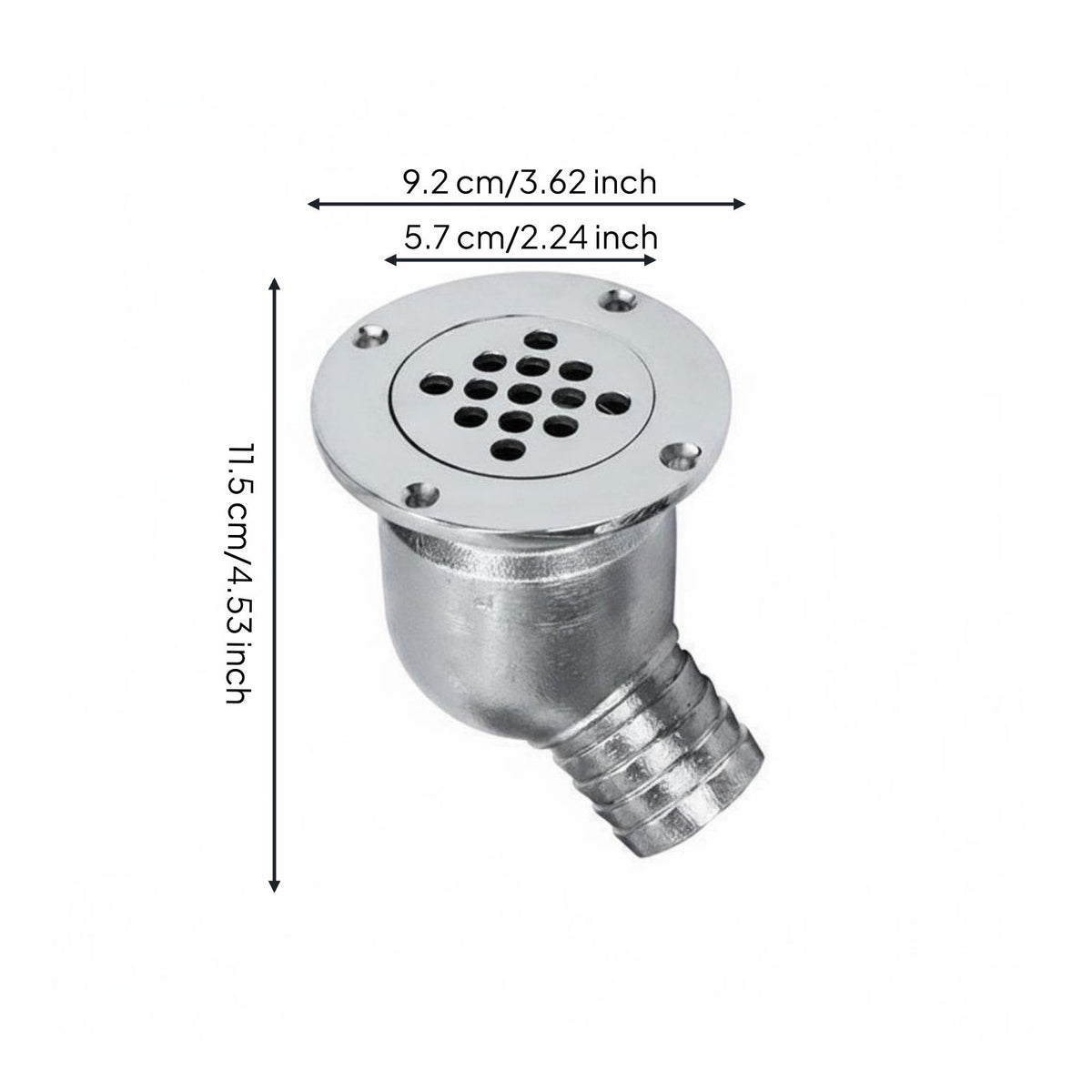 Marine Drain Fitting Stainless Steel Boat Scupper Drain Leak Fit for Yacht