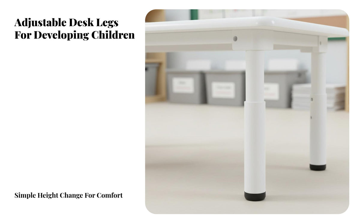 Height Adjustable Kids Furniture Set Doodle-Friendly Surface Kids Table and Chair Set Multi-Functional children's Drawing and Study Desk for Classroom