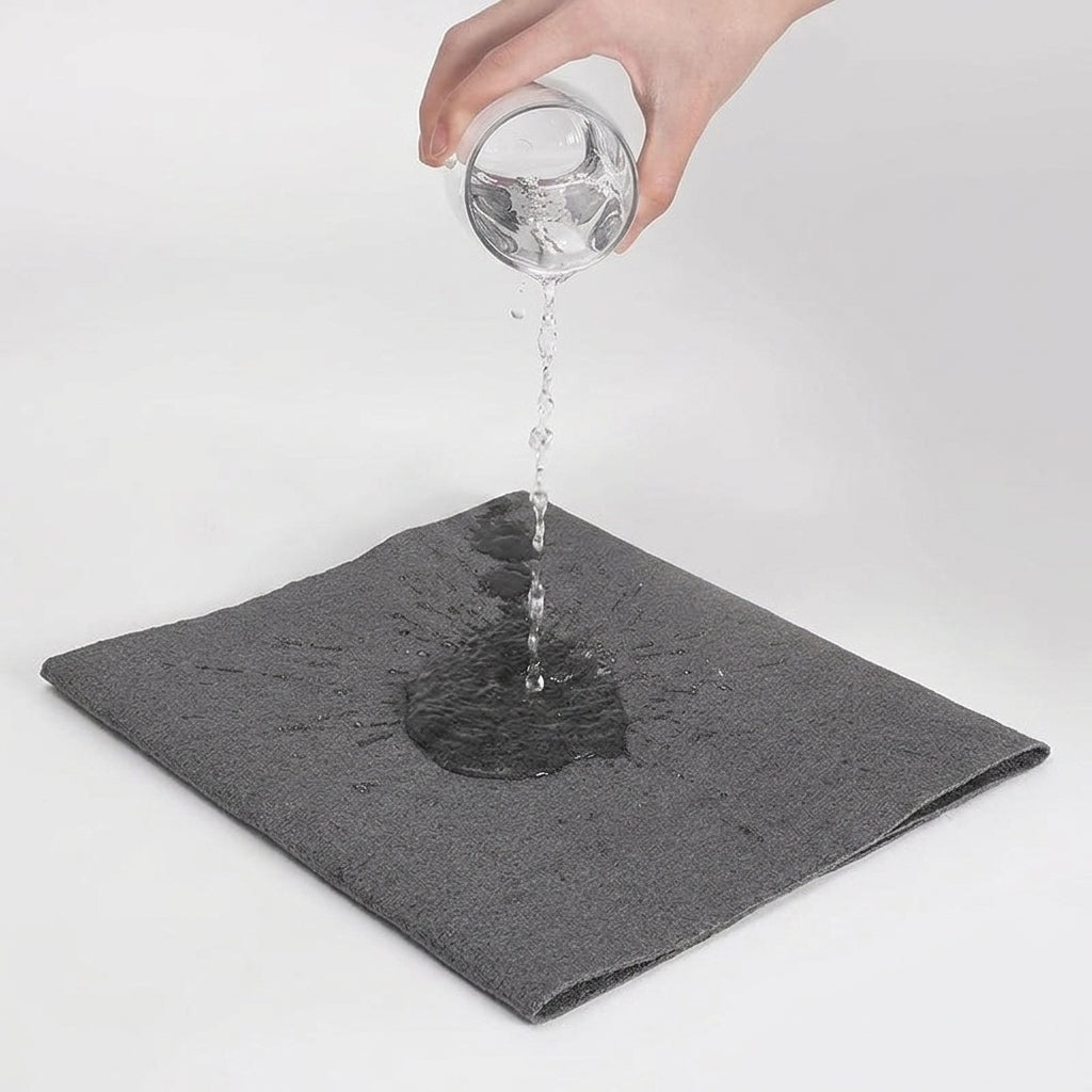 Thin Microfibre Cloth and Microfibre Cloth Pack, Gray Cleaning Cloths for Glass, Streak Low-Lint Super-Fine Microfiber Design