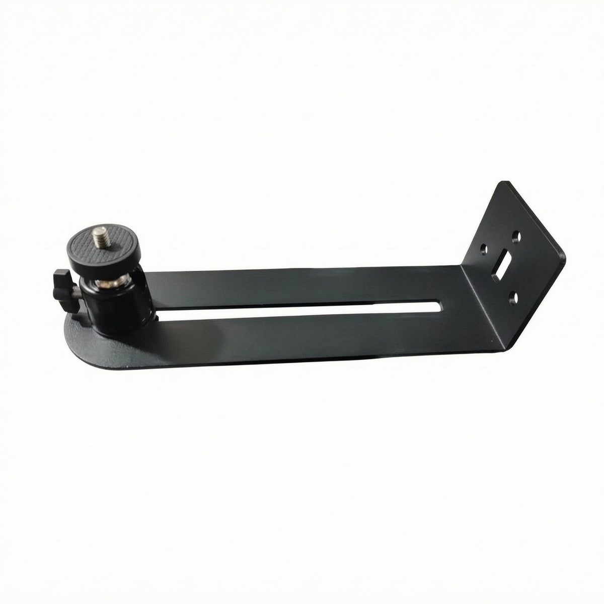 Wall Mounted Display Device Holder Bracket Slotted Arm Single Hole Display Device Holder Mount in Black