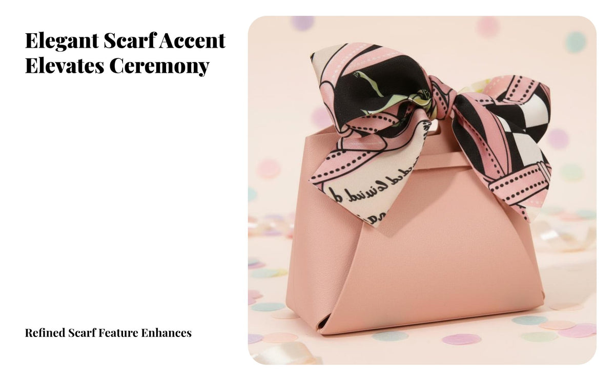 Handheld Leather Candy Box, INS Style Scarf Wedding Gift Bag, Creative Design