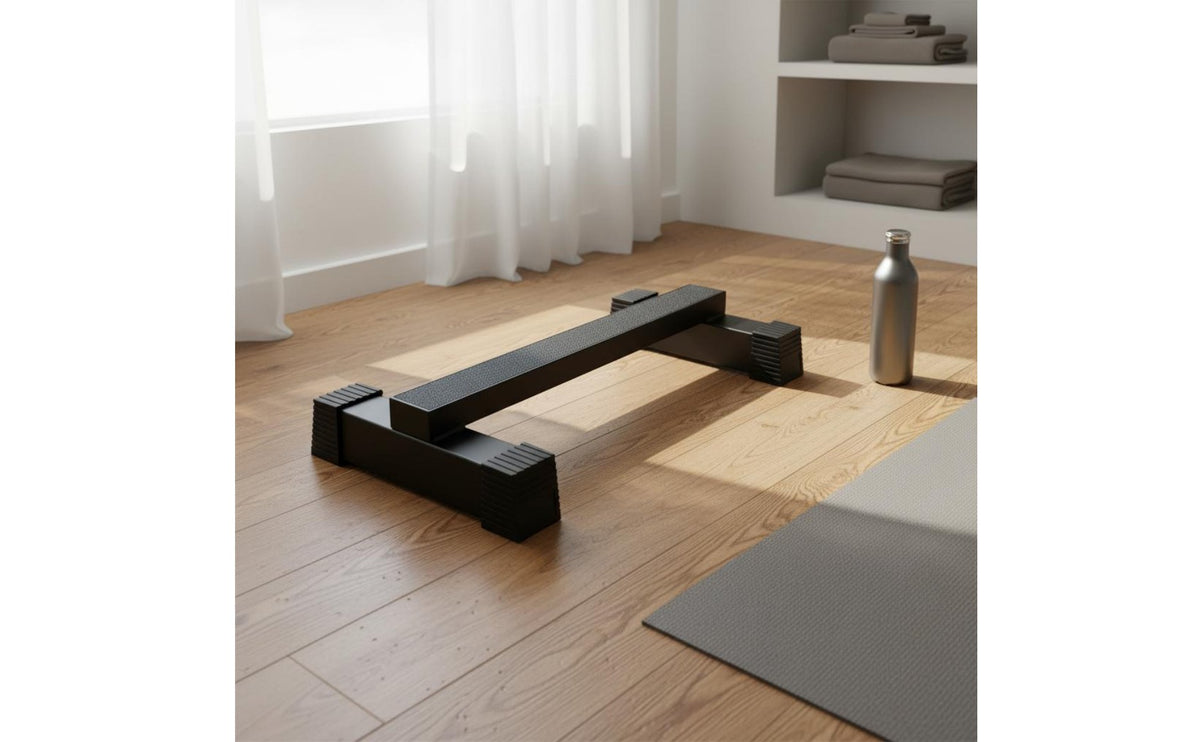 Non-Slip Surface Calf Raise Platform Shielded Rubber Feet Standing Calf Raise Block Stable Design Steel Squat Incline Floor Protection Pads for Home Gym