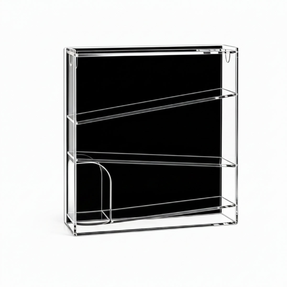 Display Box with Slanted Tracks Clear Golf Ball Display Box Space-Saving Golf Ball Holder for Collectors, Pro Shop