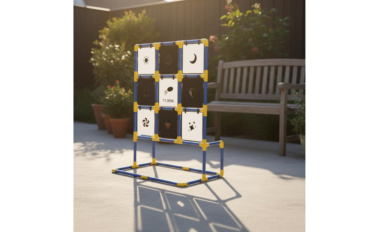 Team Building Nine-Grid Target Game Interactive Flying Disc Target Game Number Learning for Children, Kids, Outdoor, Party