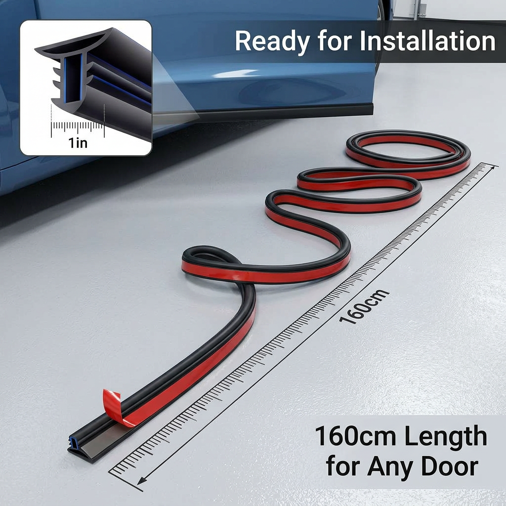 Car Door Seal Automotive Rubber Seal Strip, Heavy Duty Vehicle Weatherstrip, Soundproofing Waterproof Car Seal, Auto Door Seal for Repair