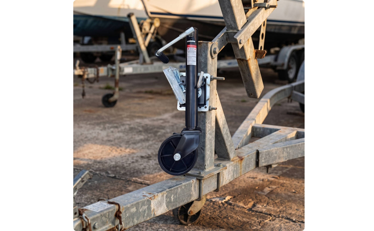Trailer Support Wheel Side-Mount Trailer Support Wheelwith Hardware Swivel for Utility Trailers, Towing