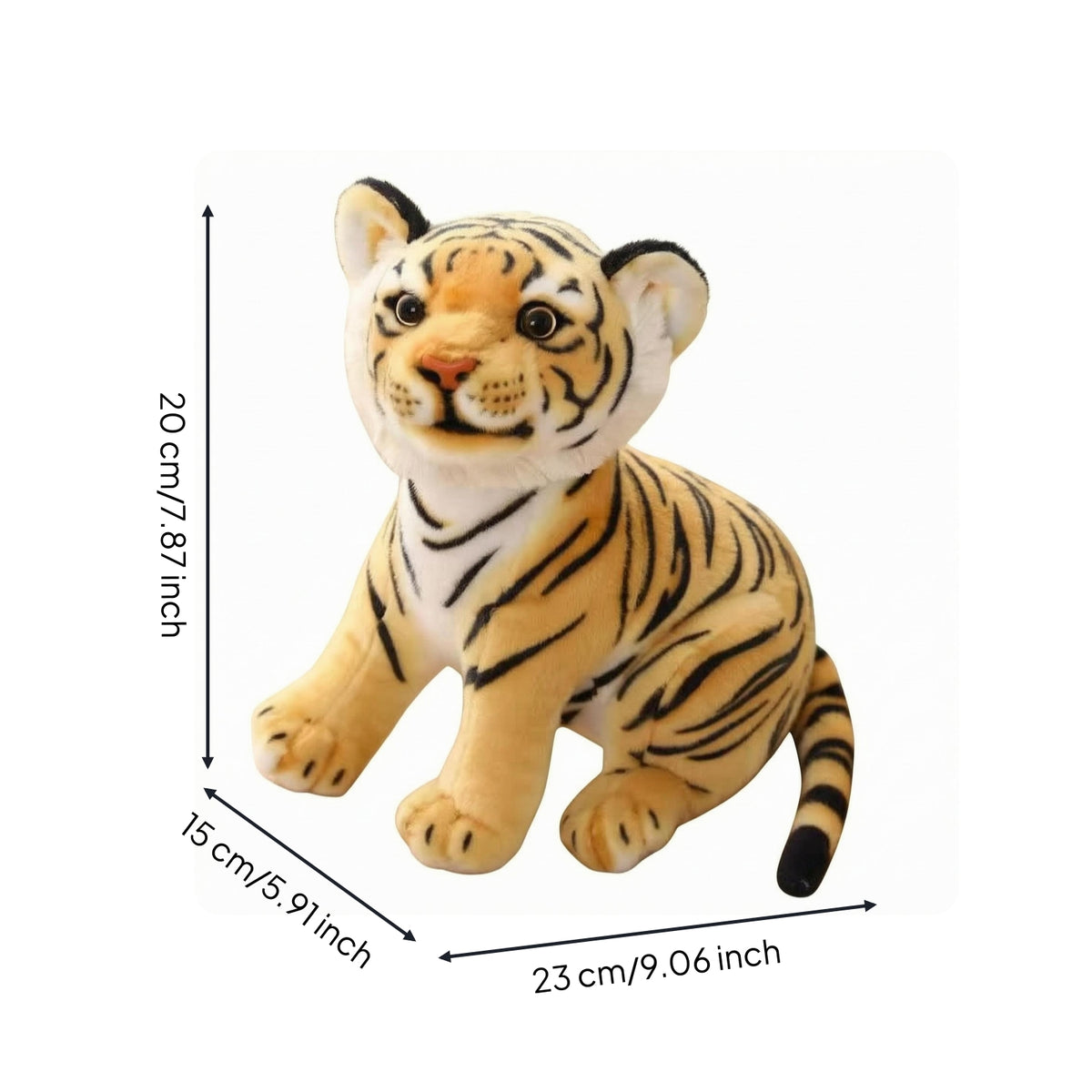 Reclining Tiger Stuffed Doll Silk Textile Tiger Stuffed PP Soft Toy