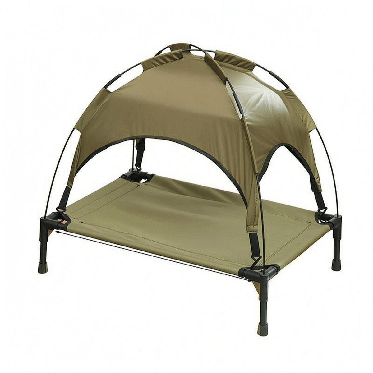 Open Sides Canopy Pet Bed Raised Elevated Pet Bed Textile Tented for Dogs, Cats, Indoor
