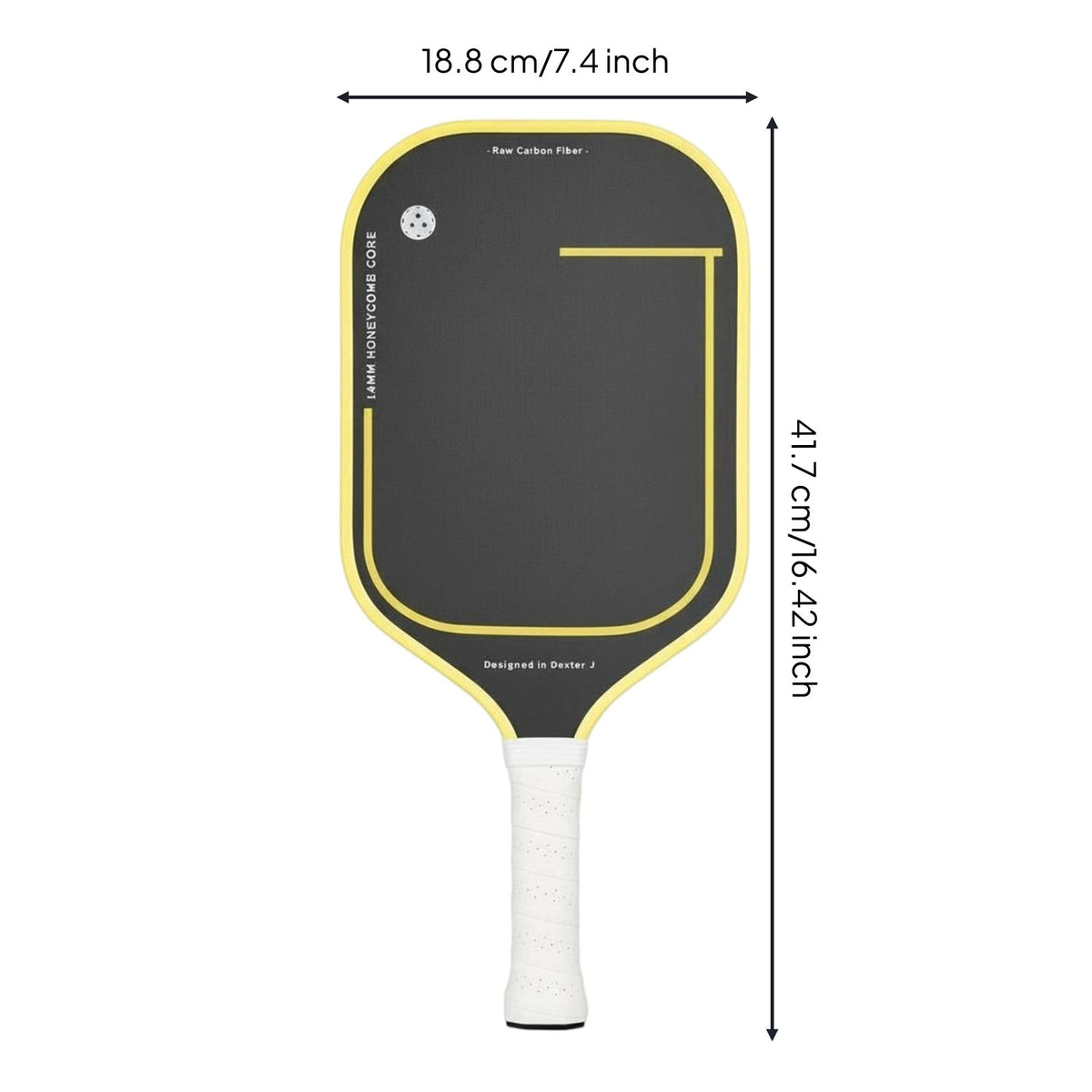 Rough Teflon Surface Pickleball Paddle USAPA Approved T700 Carbon Fiber Paddle Shock Absorption Carbon Fiber Pickleball Racket Long-Lasting TPU Border Guard for Advanced Players