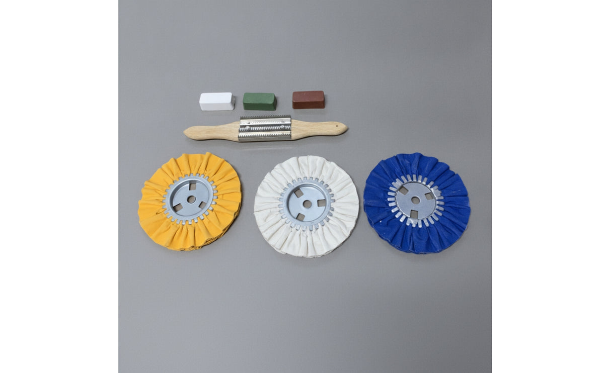3 Pieces Cloth Polishing Wheel Rotary Polishing Wheel with Buffing Agent Coarse Tool Set for Woodworkers, Workshop