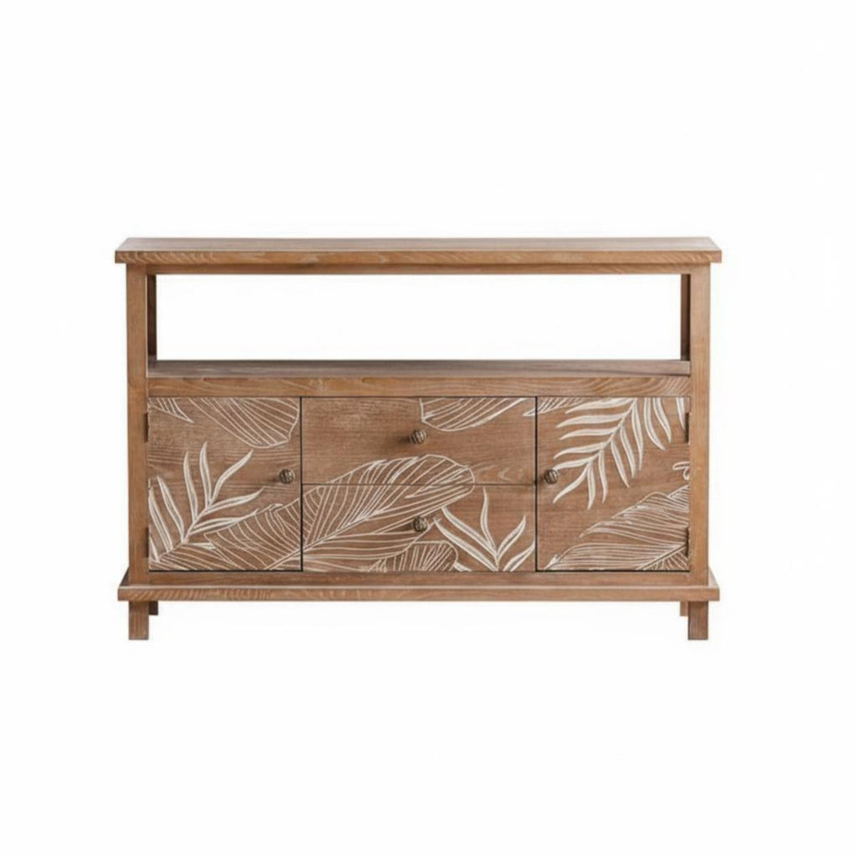 Distressed 2-Drawer Chest Vintage Design Nightstand Rustic Appeal Decorative Turned Legs for Interior Decorators, Bedroom