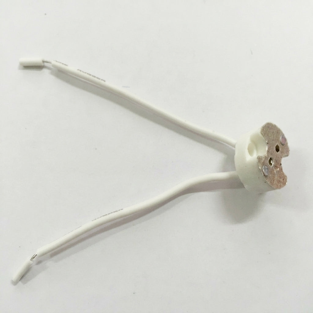 High Temperature Resistant MR16 Lamp Holder for 111v-240v DIY Lighting, Ceramic Connector with Silicone Wire, Two-Pin Lighting, 10 Pack