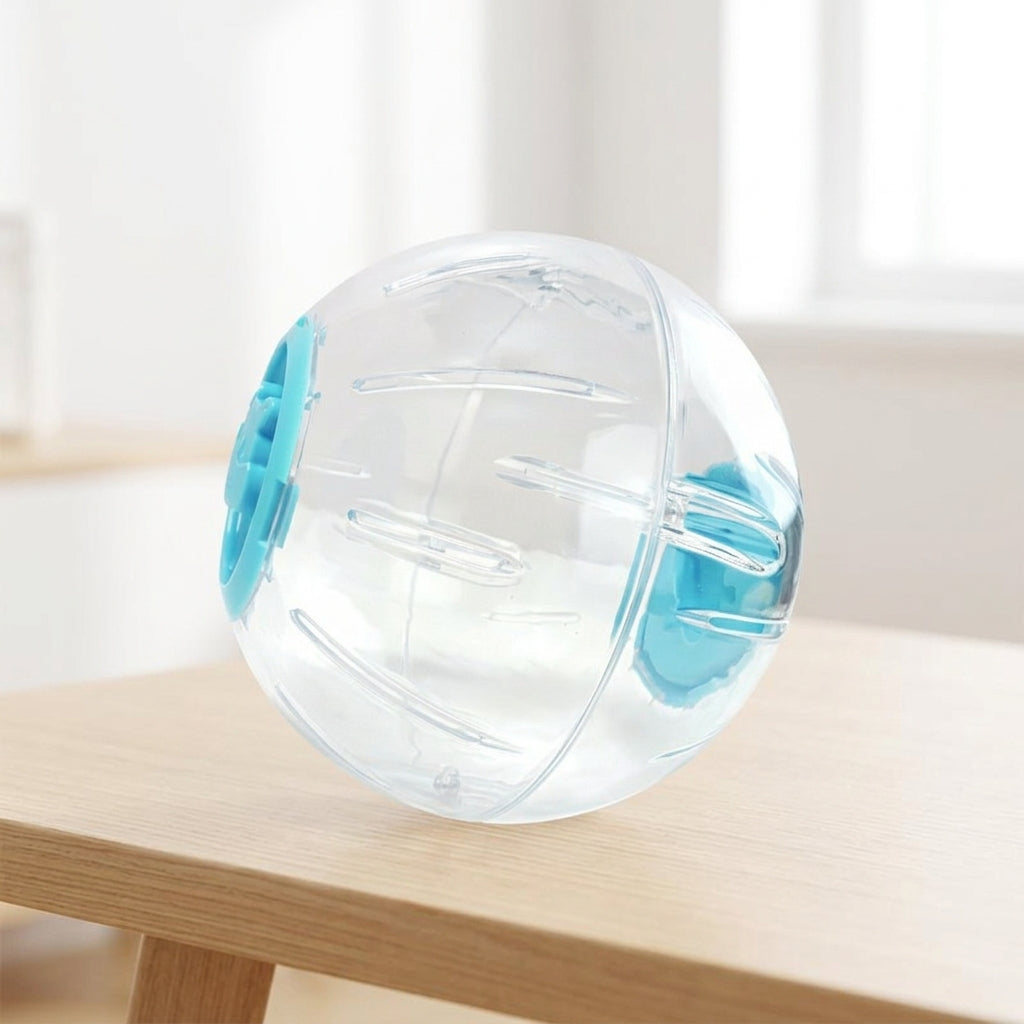 Transparent Hamster Ball and 16cm Hamster Ball, Ventilated Exercise Ball with Stand-Alone Base and Screw Fixation