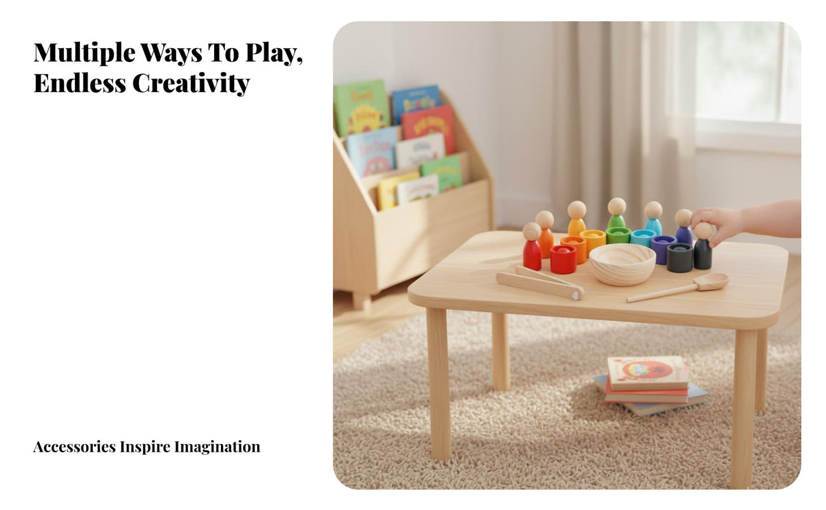 Color Sorting Toy Set Educational Philosophy Following Color Sorting Balls and Cups Set Early Learning Wooden Ball and Cup Game for Young Children