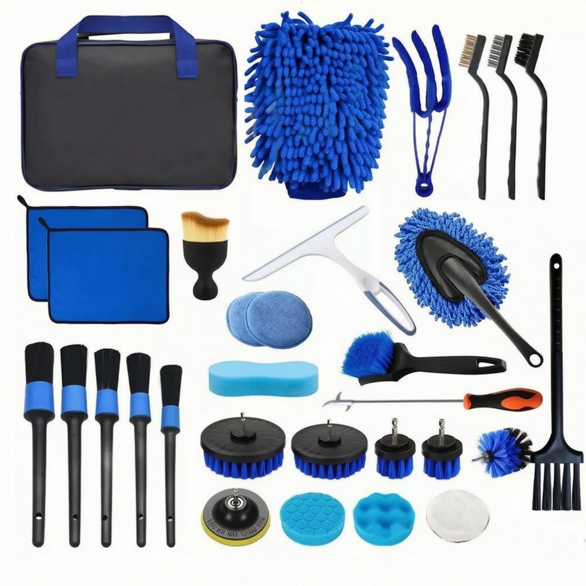 40 Pieces Auto Detailing Kit with Kit with pouchInclusive Car Cleaning Kit