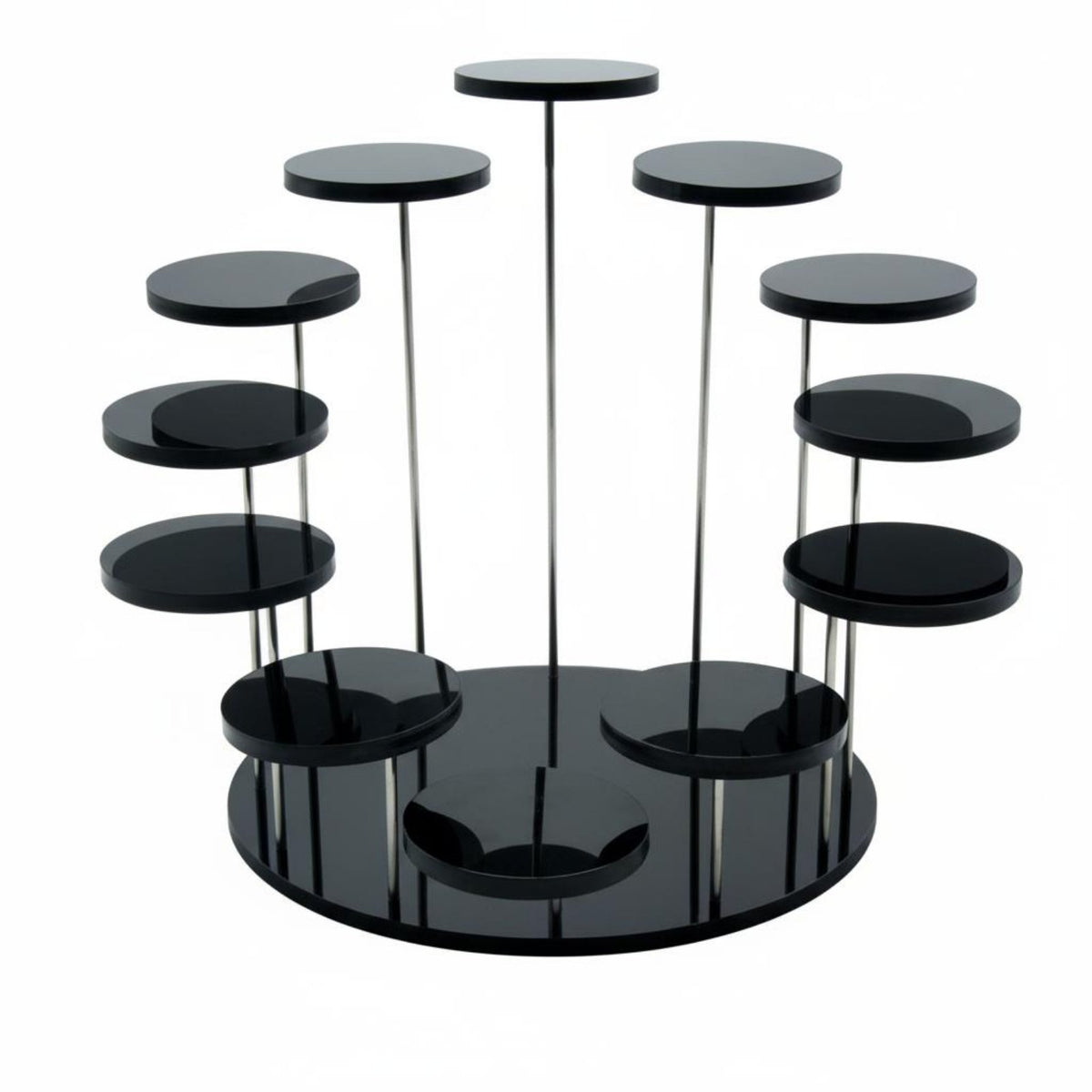 Versatile Use Multi Tier Display Stand Easy Assembly Acrylic Jewelry Holder Collectible Display Riser for Retail Shop