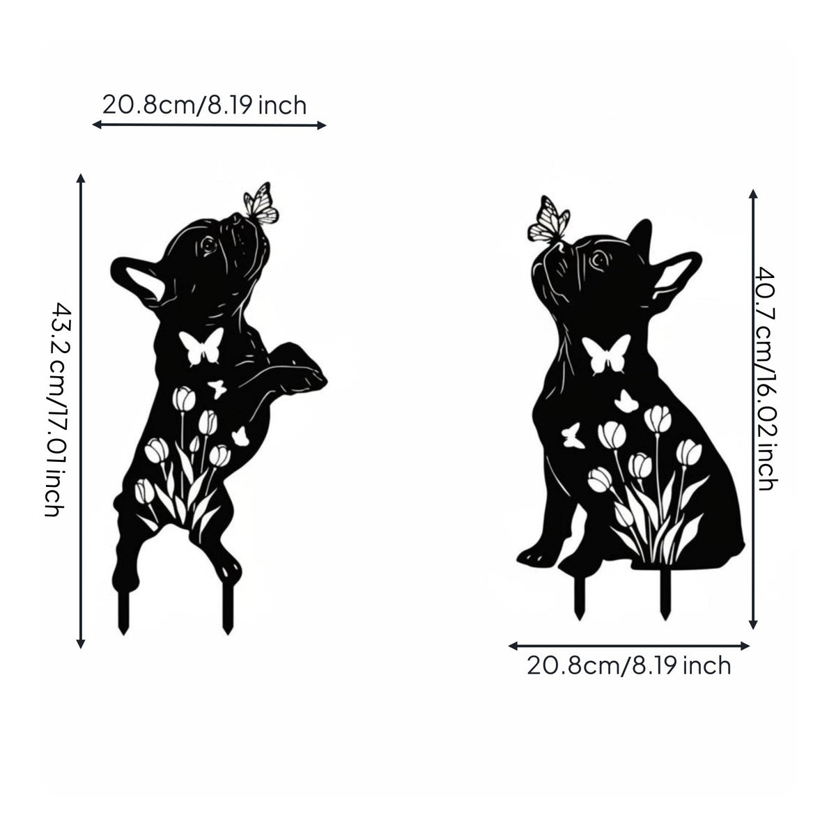 Hollow Design Metal Feline Garden Stake Easy to Install Creature Garden Yard Stake Rust-Resistant Feline Outline Lawn Sign Weatherproof
