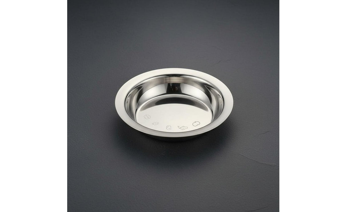 316L Stainless Steel Dish Mirror Polished Round Deep Dish Plate Easy to Clean Tableware for Camping