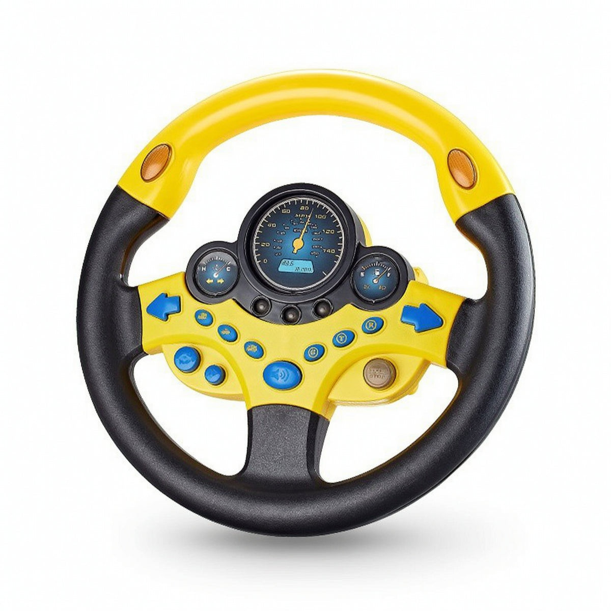 Early-Learning Car Driving Simulator Toy Interactive Car Steering Wheel Toy Light-up Simulated Driving Steering Wheel Educational for Toddlers, Preschoolers, Kids, Backseat Play, Home Playroom