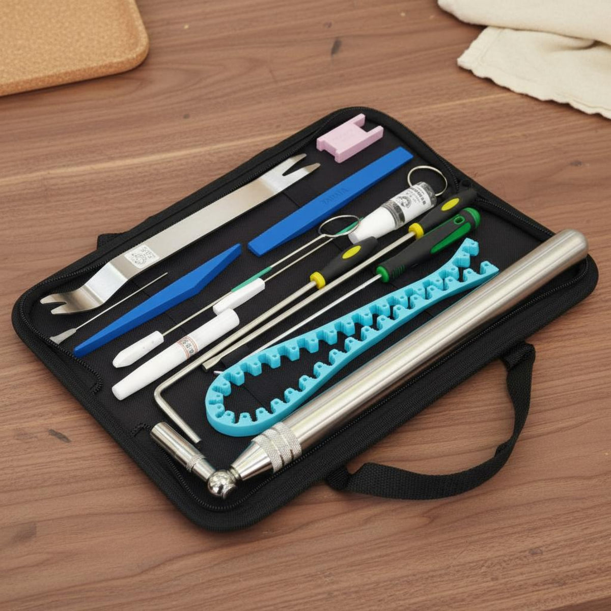 Professional Grade Piano Tuning Repair Kit Easy to Carry Piano Tuning Tool Kit for Beginners, Practice Room