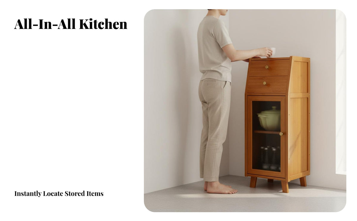 Kitchen Sideboard Modern Design Refreshment Center Cabinet Large Capacity Dining Room Storage Cabinet for Homeowners, Apartment Dwellers, Entryway
