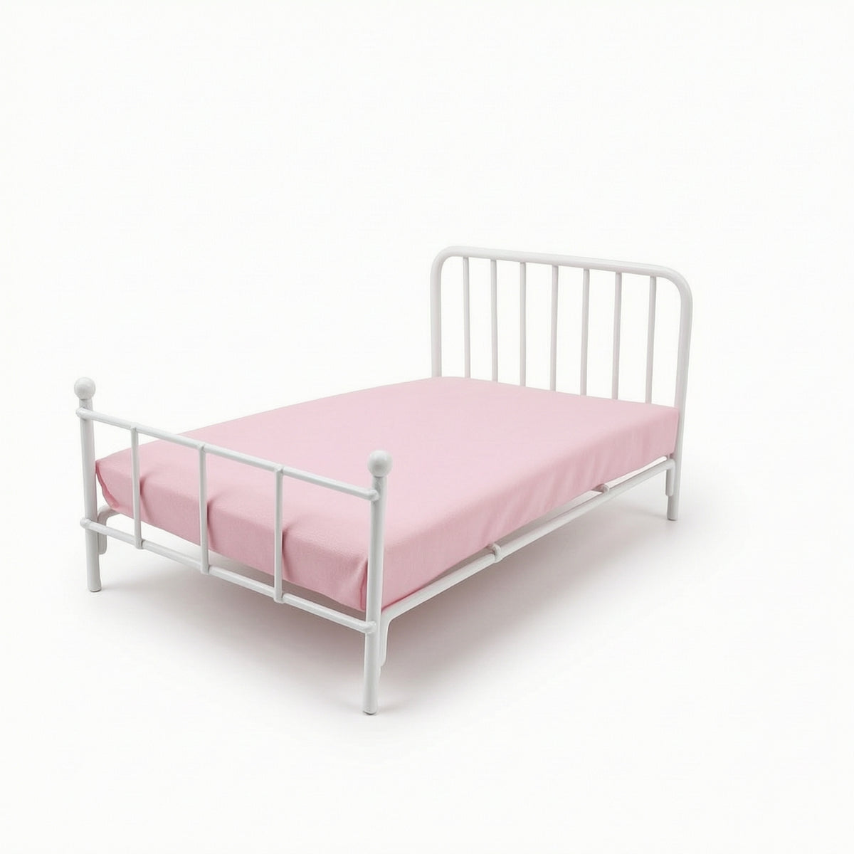 1:12 Scale Bed Metal Dollhouse Bed with Mattress Furniture for Diorama