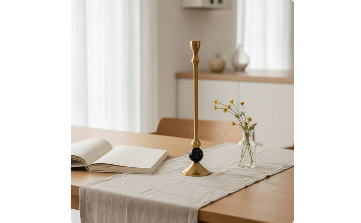Candlestick Holder Vintage-Styled Tabletop Candle Holder Decorative for Wedding