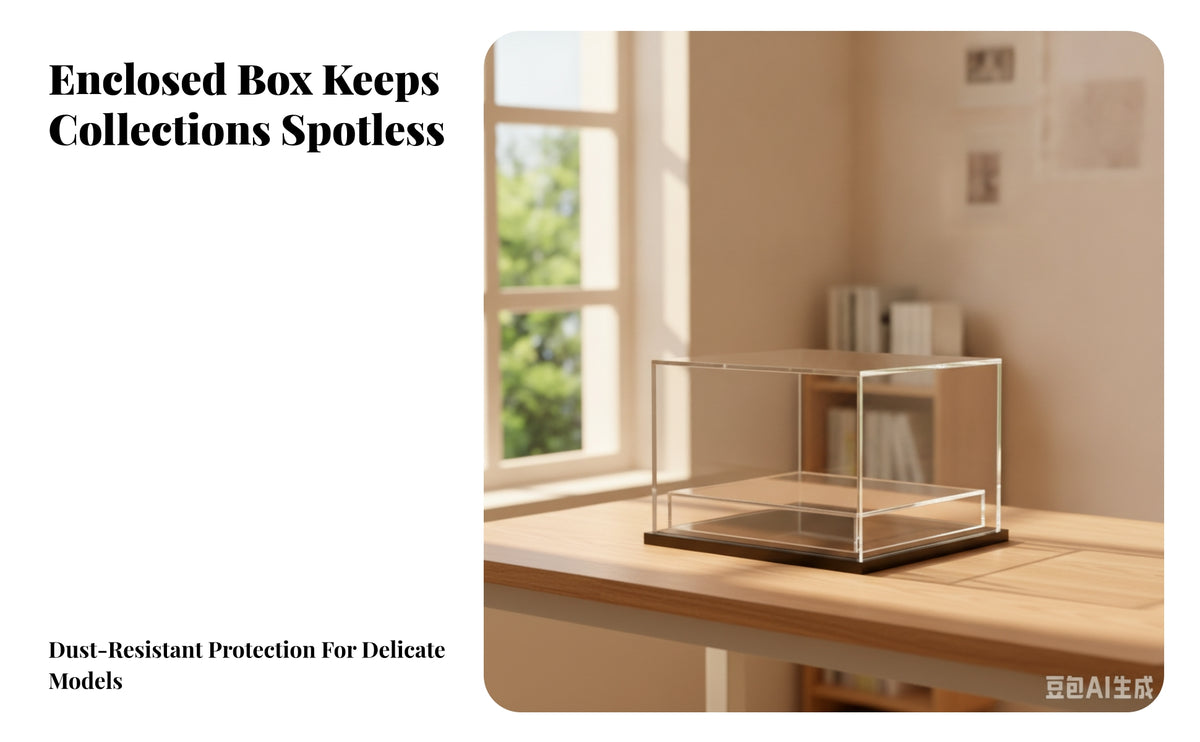 Dustproof Acrylic Display Case | Guarding, Display Case with dark foundation, for Hobby Room