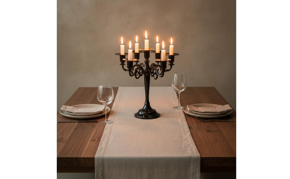 5-Arm Candelabra Ornate Design Metal Candle Candelabra Gift Idea for Wedding