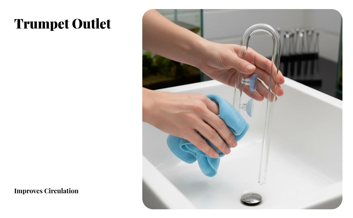 Surface Skimmer Inflow Pipe High Glass-Like Visibility Aquarium Surface Skimmer Crystal Clear Design Lily Pipe for Aquascapers