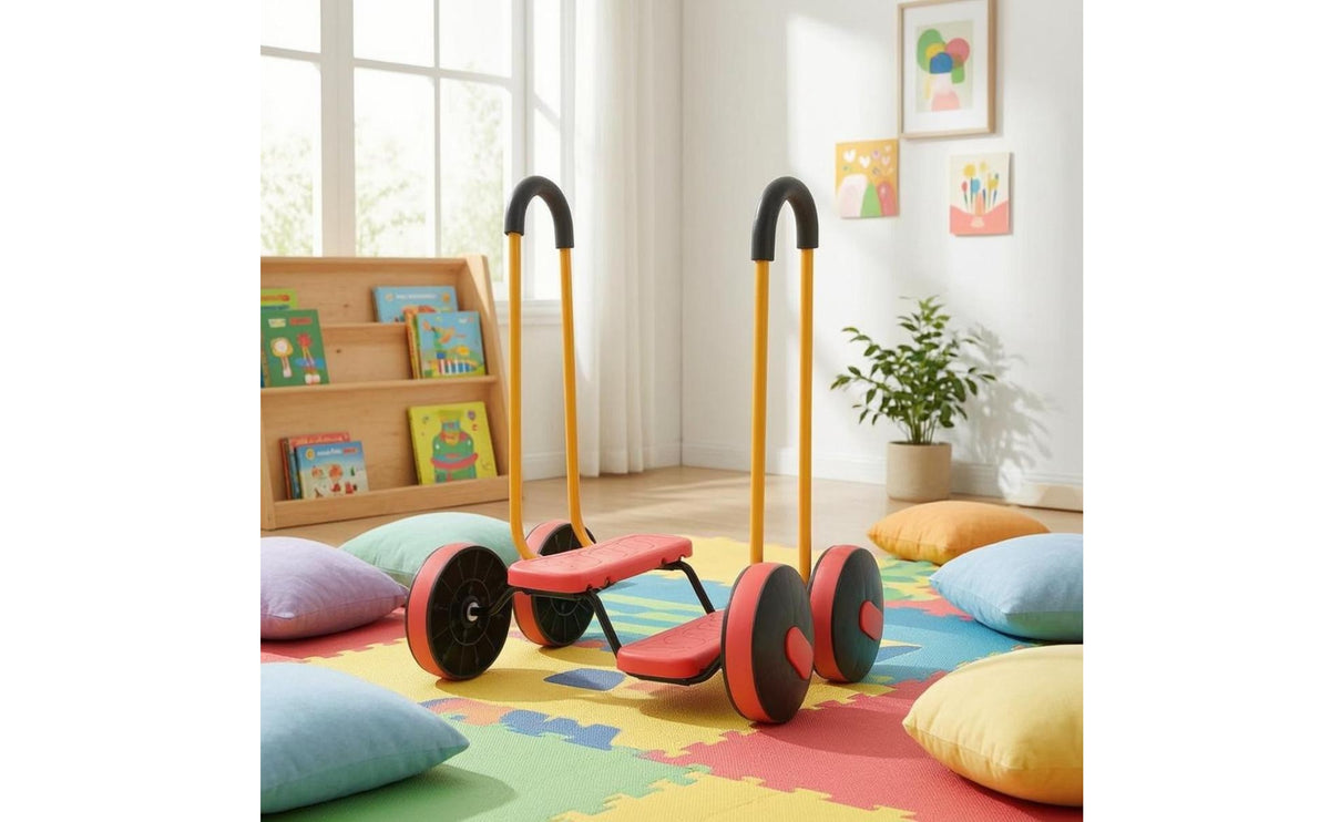Pedal Balance Bike Metal Frame Child Vehicle Wide Wheels for Children