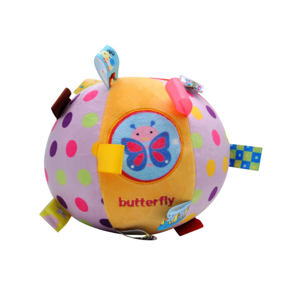 Soft Ball with Tabs Easy-to-Grab Grasping Ball Soft for Abdomen Time, Newborns