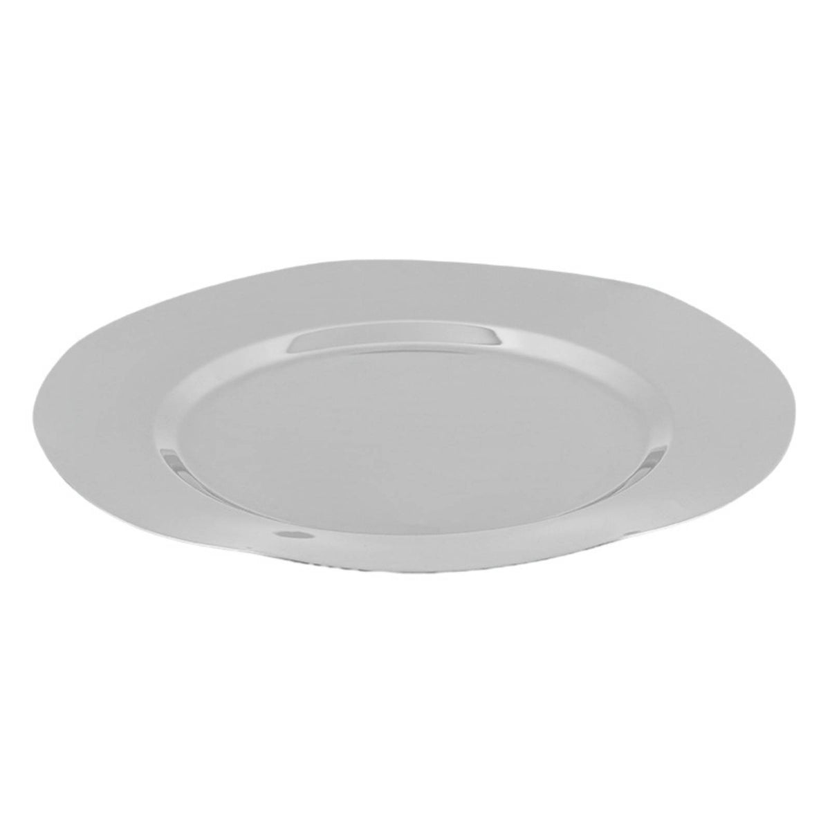 Irregular Round Fruit Plate Shallow Serving Tray with Wide Rims Low-Profile Fruit Tray for Hosts, Home Interior Designers, Hotel