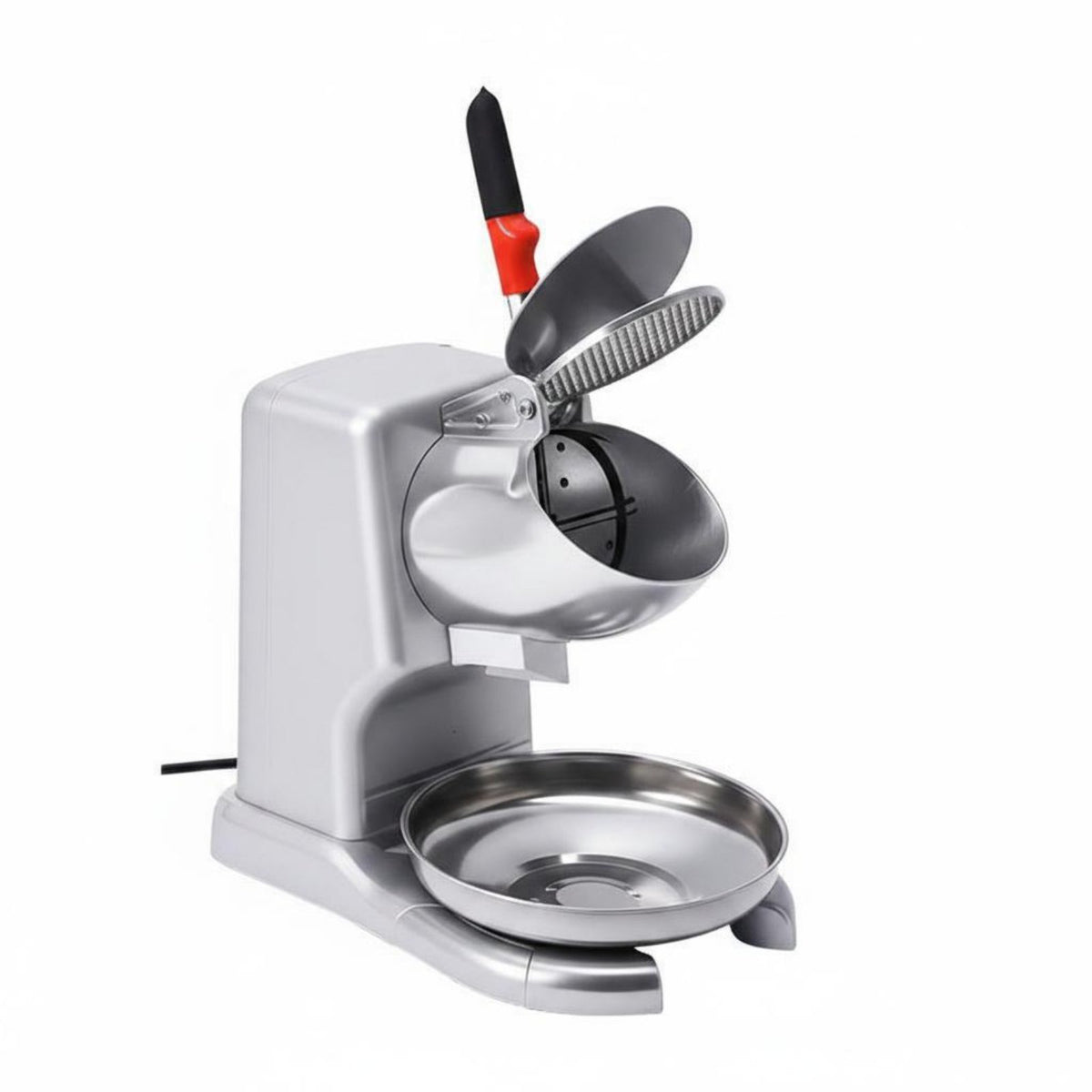 High Power Commercial Ice Shaver Steel Blades Electric Ice Shaver Large Capacity Beverage Machine Non-Slip Handle for Home Use