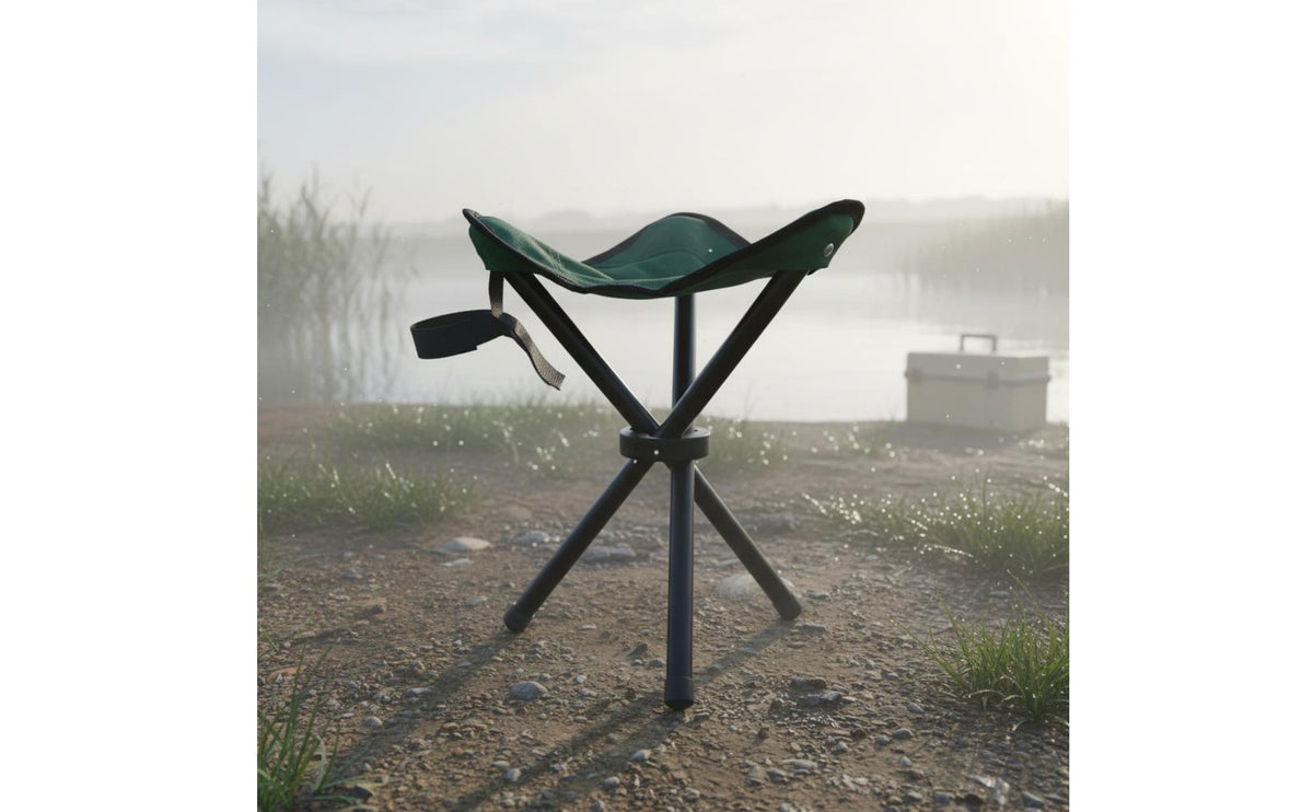 Lightweight Tripod Stool Foldable Portable Tripod Stool 3 Legged Outdoor Chair Sturdy Frame Tear-Resistant Material for Anglers