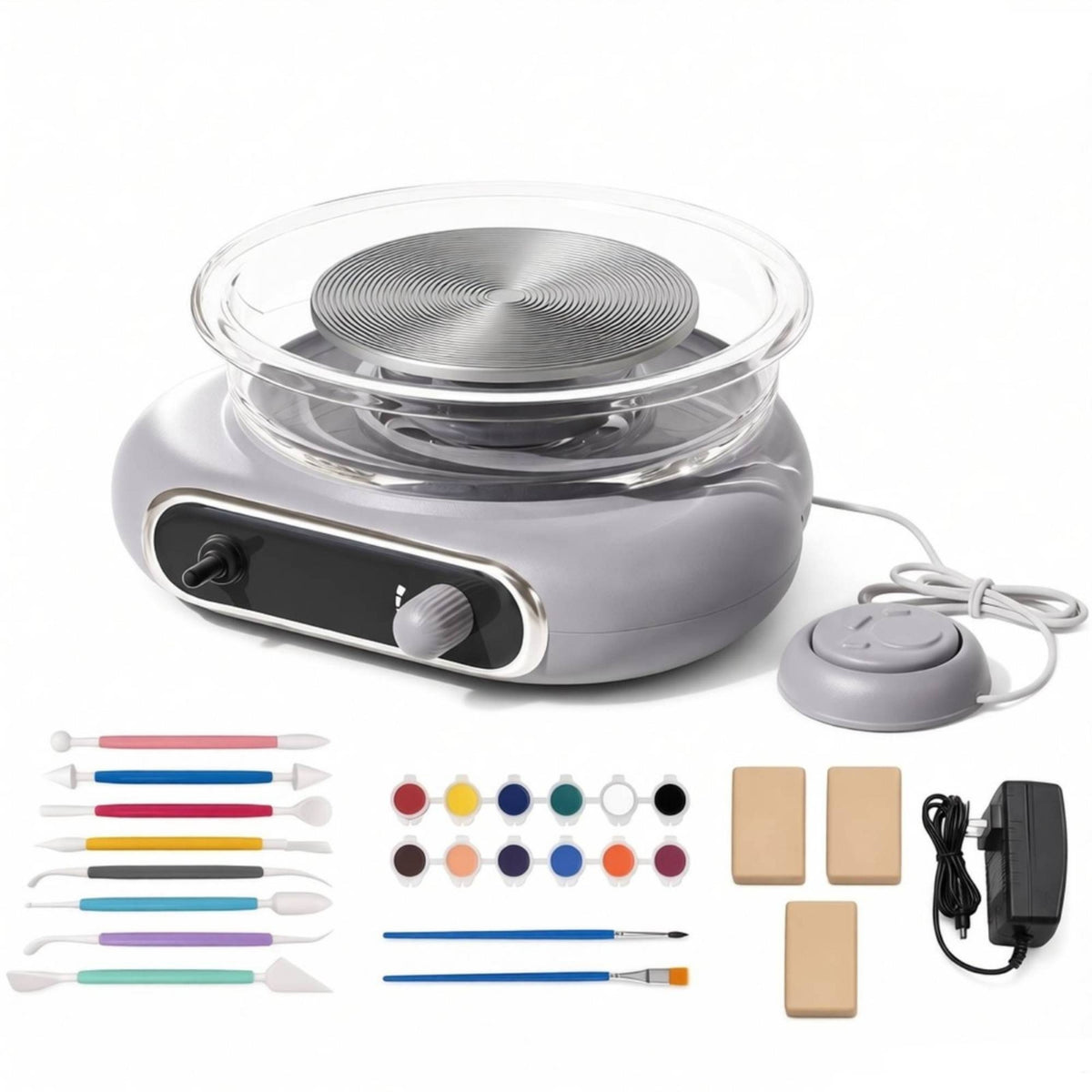 Adult Pottery Wheel Machine with Variable Speed for Ceramic Art Teaching