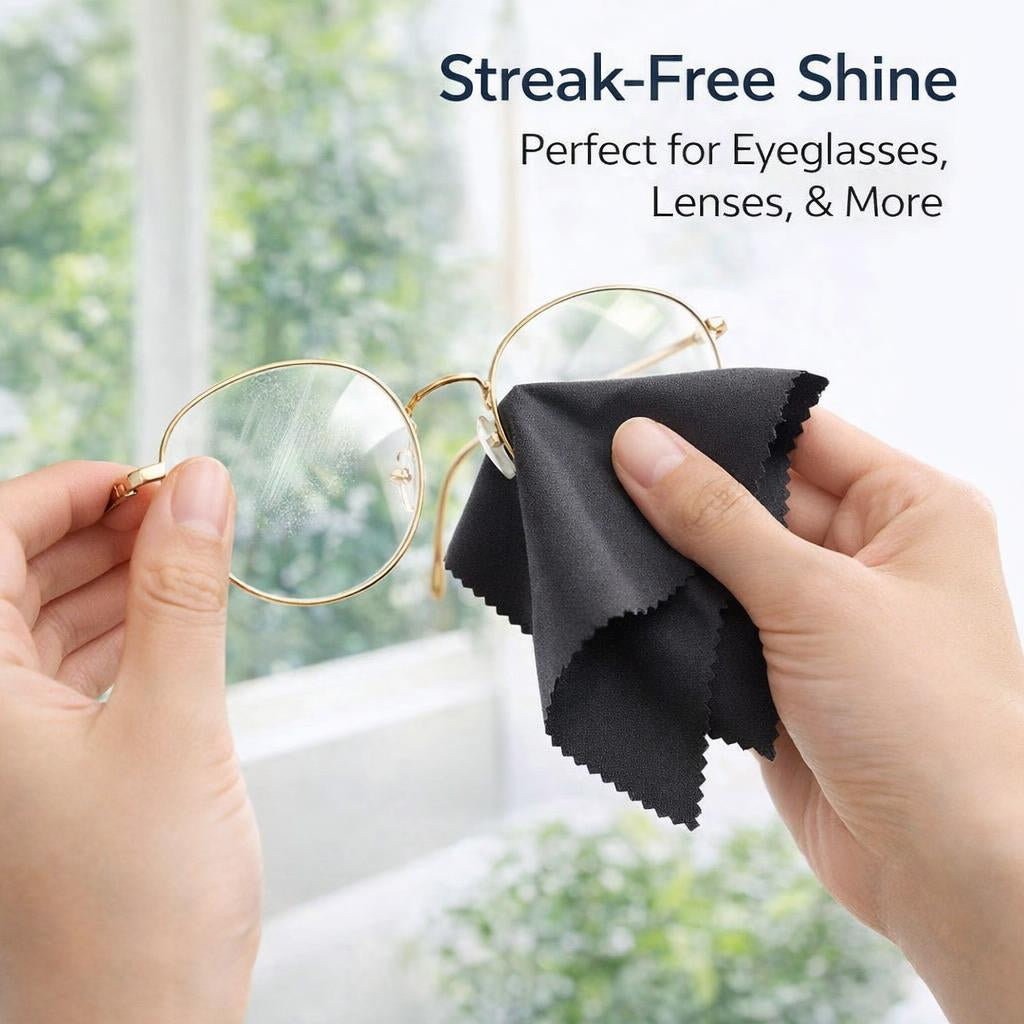 Toothed Edge Microfiber Cleaning Cloths Lens Eyeglasses Screens, Premium Microfiber Cleaning Cloths for Glasses Cleaning
