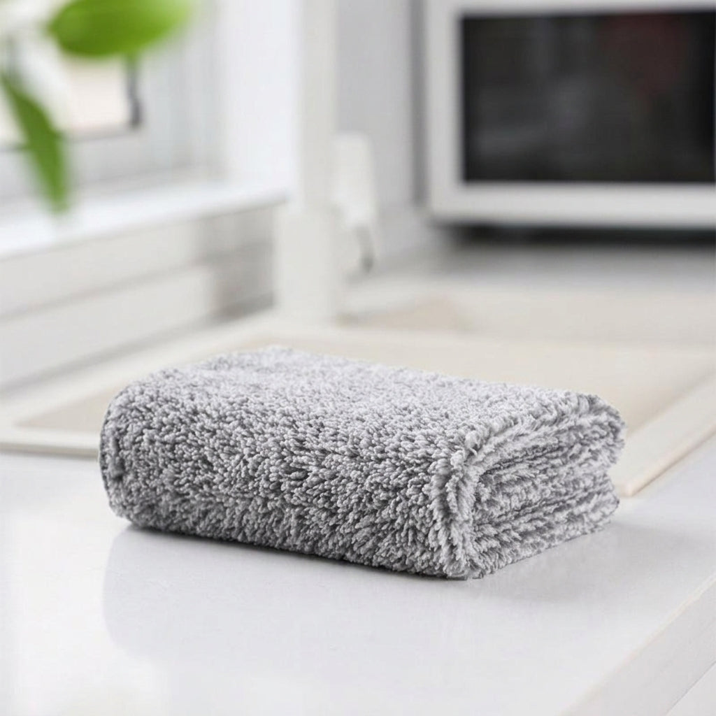 Odor-Absorbing Microfibre Cloth and Cleaning Cloths, Textured Activated Carbon Dish Cloths, Non-shedding Towels for Kitchen and Degreasing