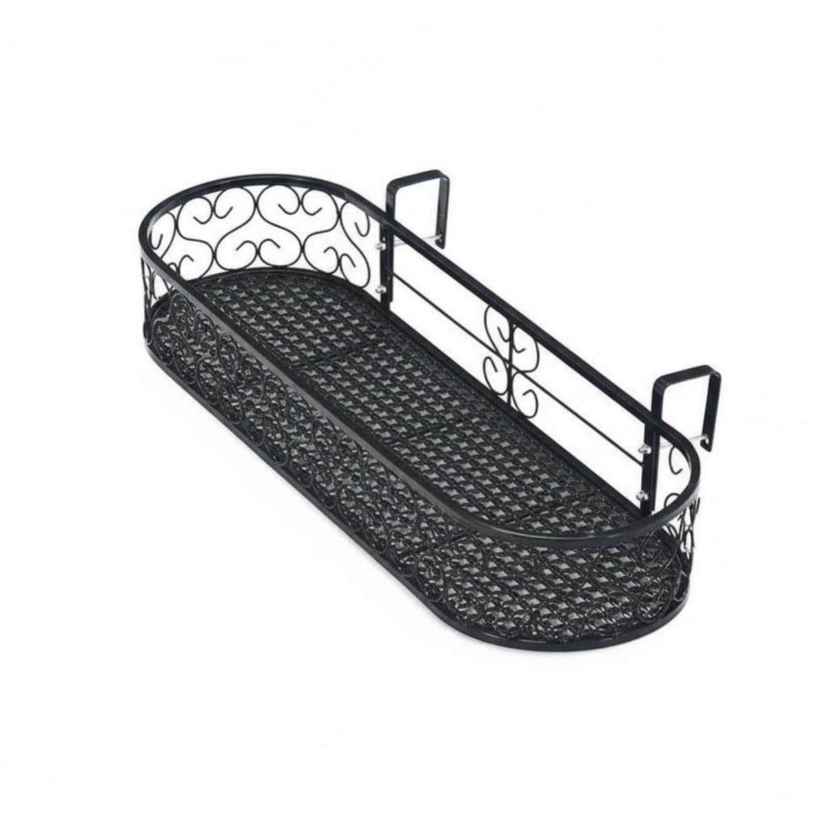Space-Saving Balcony Railing Planter Box Easy Installation Hanging Planter Basket Anti-Rust Plant Holder Sturdy for Apartment Dwellers, Decor fans, Homeowners, Indoor, Fence, Patio, Porch