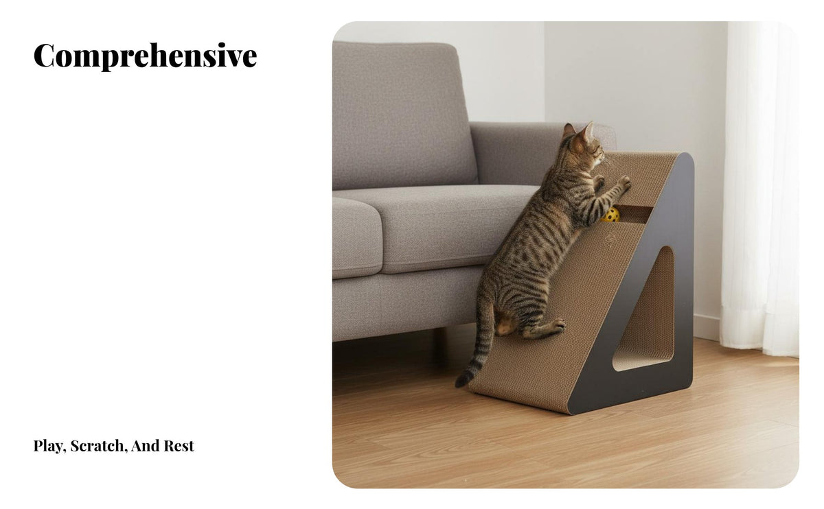 Wear-Resistant Vertical Cat Scratching Board Protects Furniture Vertical Cat Scratching Post Less Shedding for Cats, Indoors, Home, Bedroom