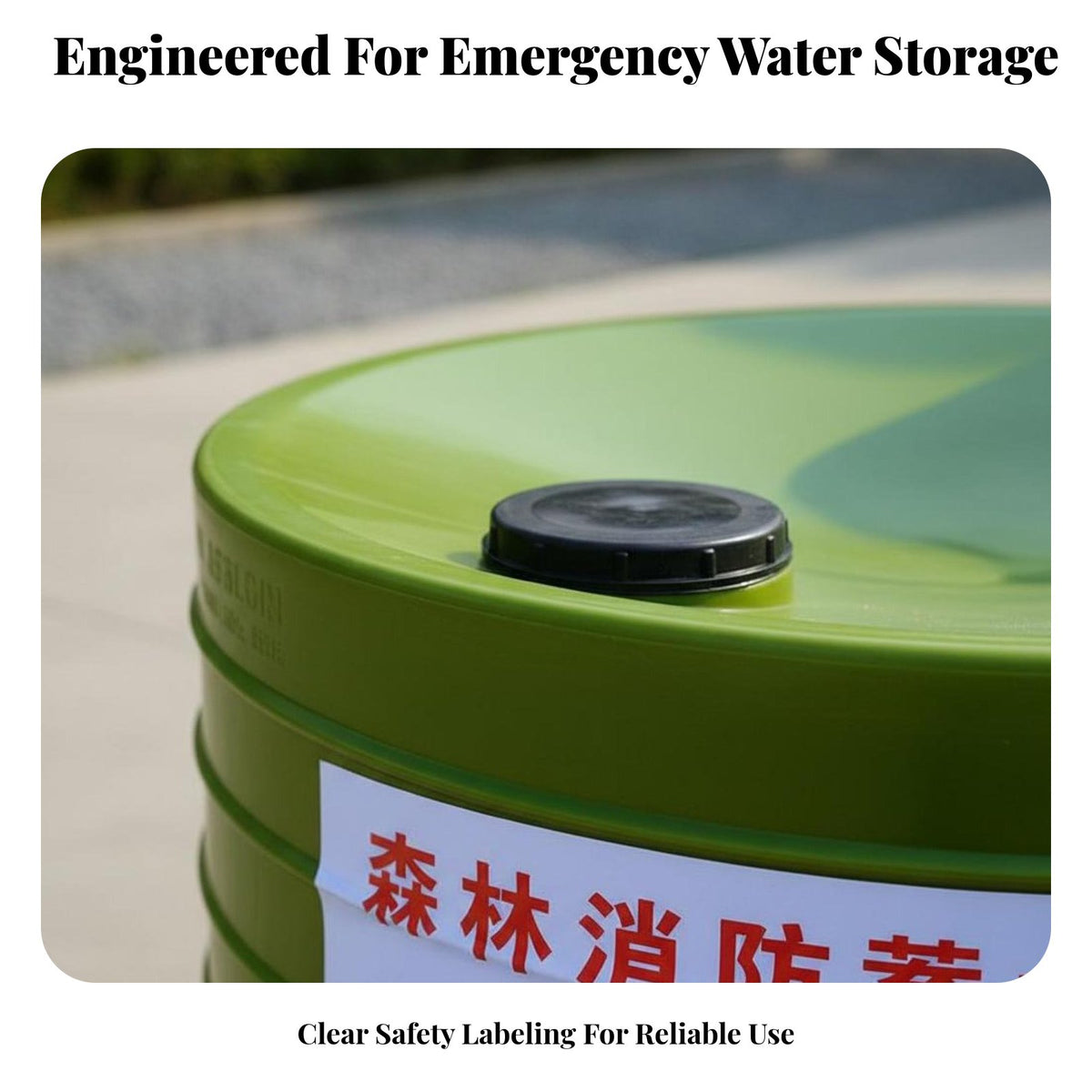 Large Capacity Water Tank Resistant Firefighting Water Structure Leakproof Rainwater Collection Tank for Emergency Responders, Farmers, Farms