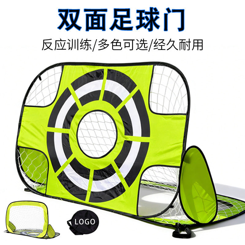 Portable Kids Soccer Goal Foldable Training Net with Steel Wire for Beach and Outdoor Family Play