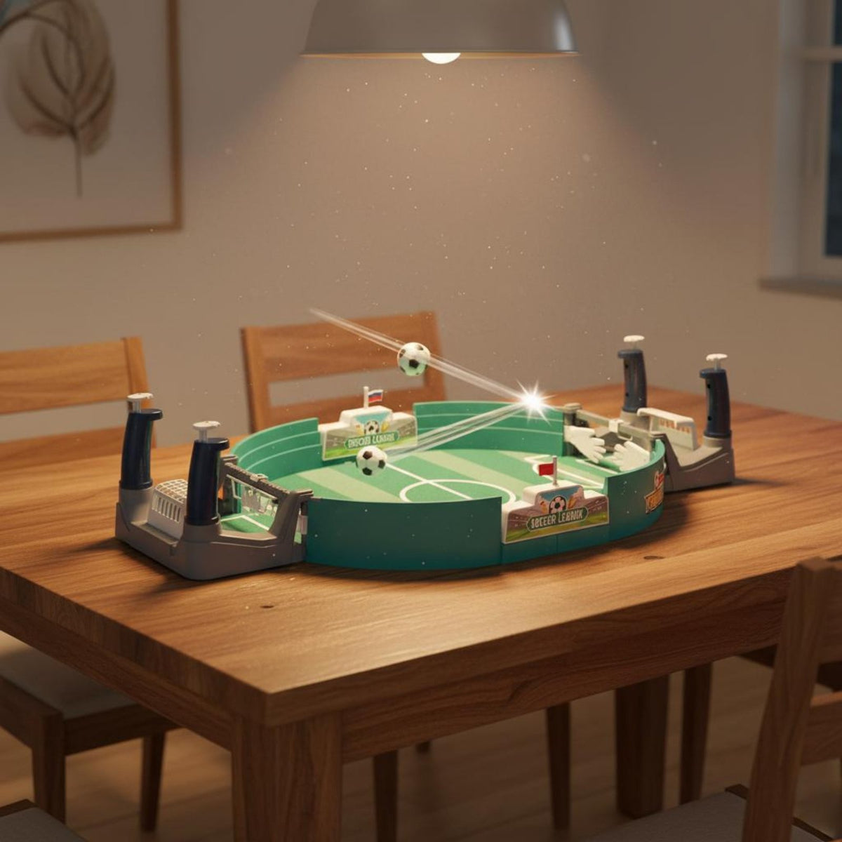 Mini Foosball Table Parent-Child Bonding Desktop Foosball Board Game 2 Player Foosball Table Fast Paced Fun for Family, Party