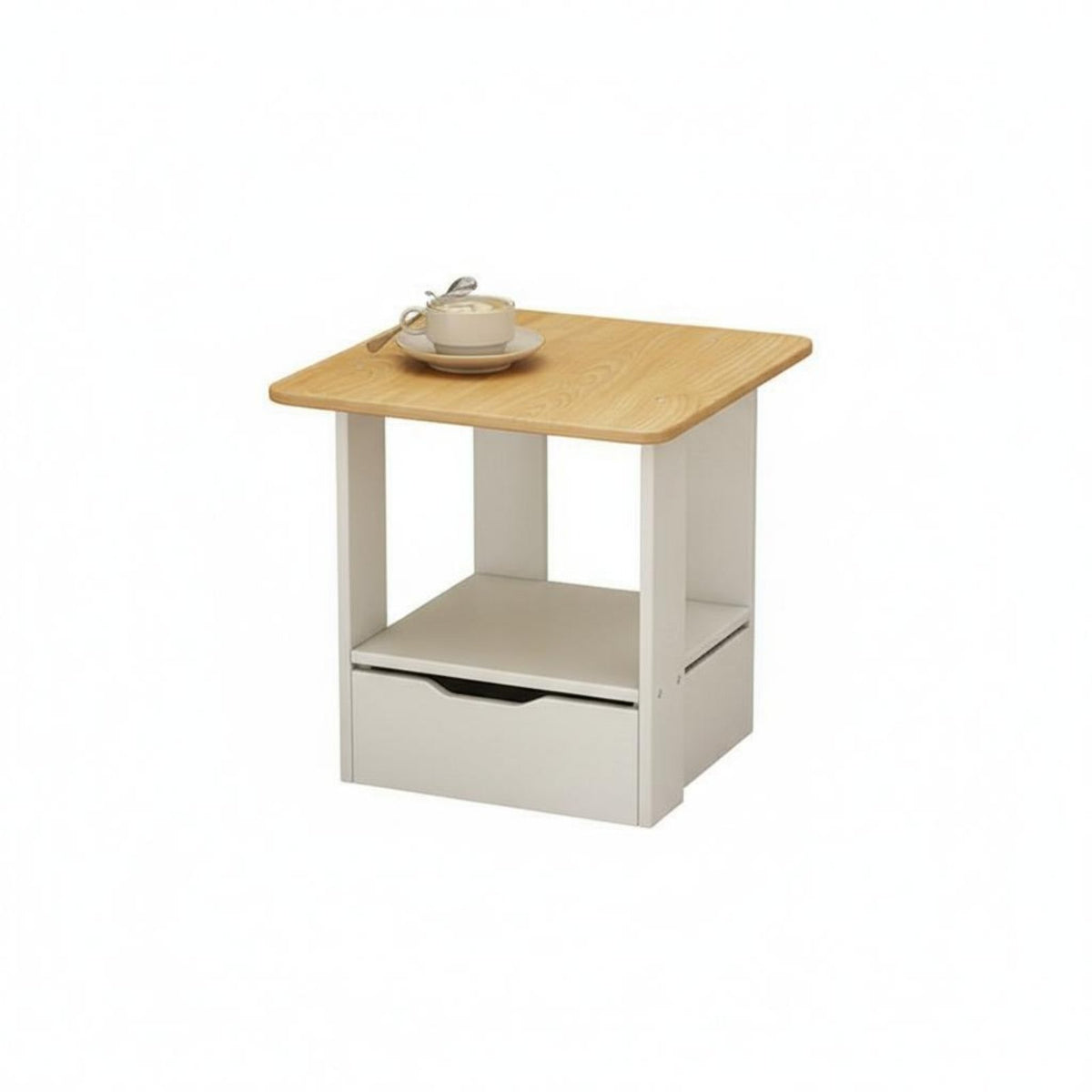 Modern Design 2-Drawer Nightstand Minimalist and design Bedside Table Space Saving Bedroom Storage Sturdy Construction for Apartment Dwellers, Students, Residents, Small areas, Dorm Room, Office