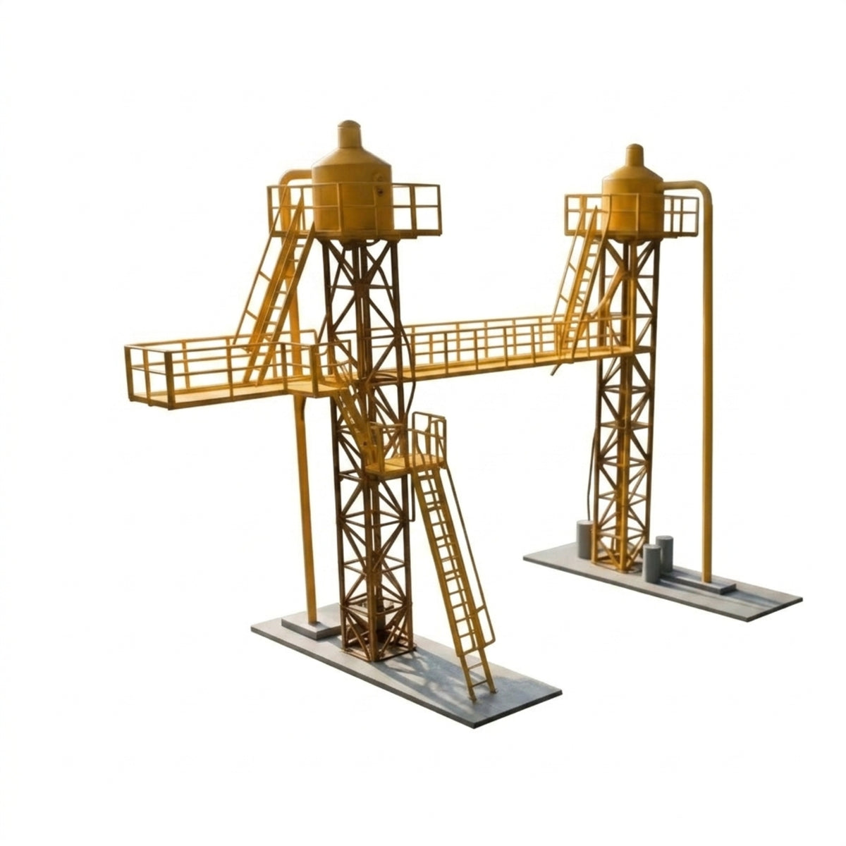 HO Scale Fuel Structure Industrial Oil Structure Miniature Railway Model with Ladder for Hobbyists