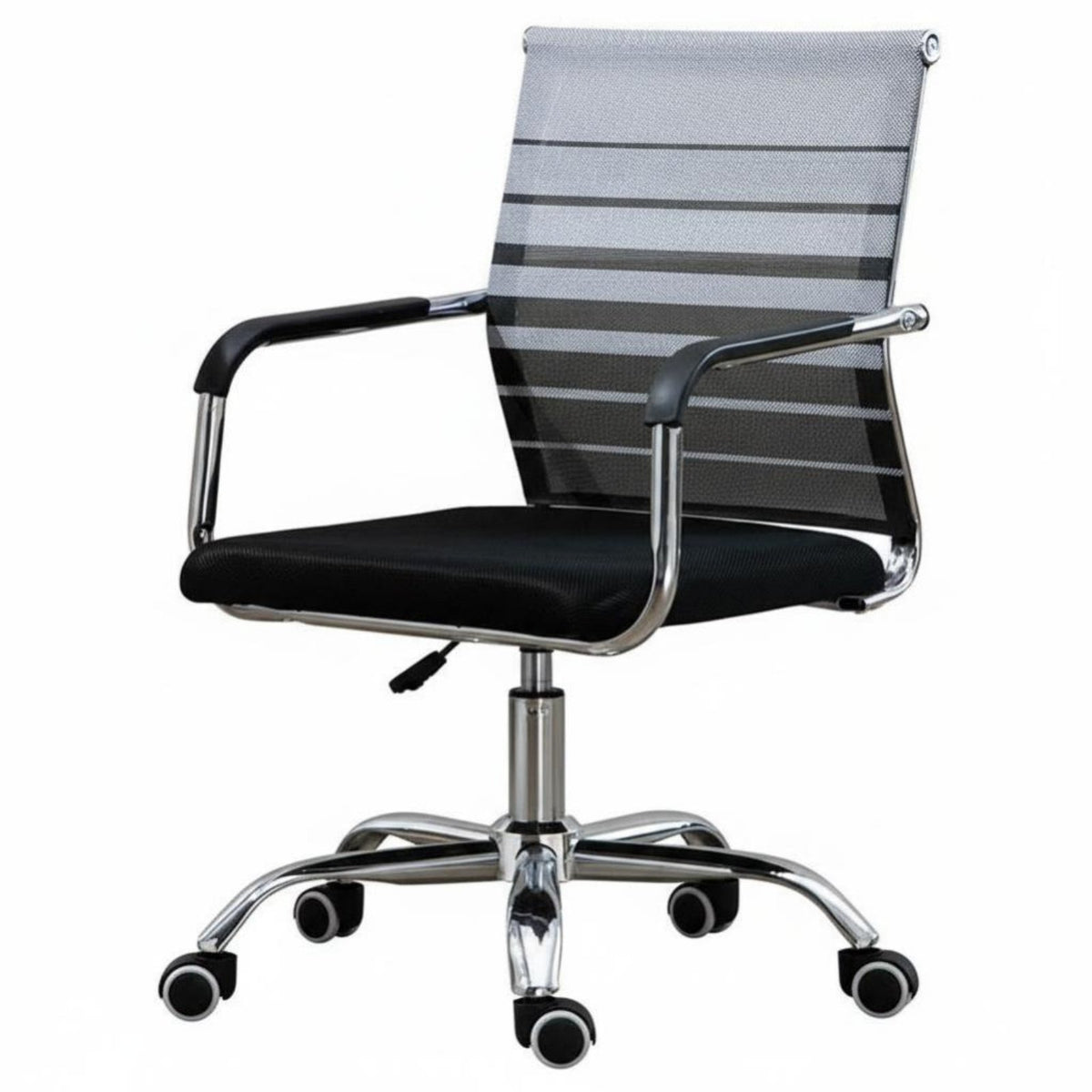 Ergonomic Design Mesh Back Swivel Chair Adjustable Height Rolling Mesh Back Chair Support Office Furniture Sturdy Frame for Telecommuting Workers, Gamers, Students, Conference Room, Bedroom
